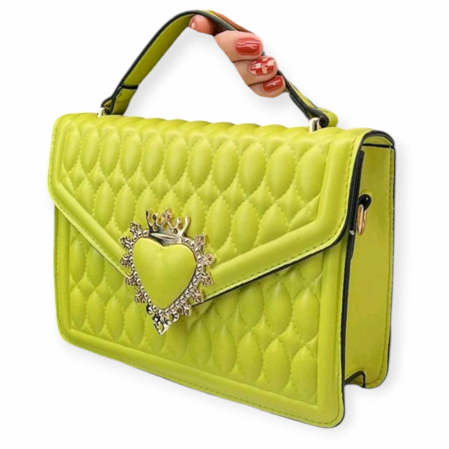 "Queen Of Hearts" Purse (Lime)
