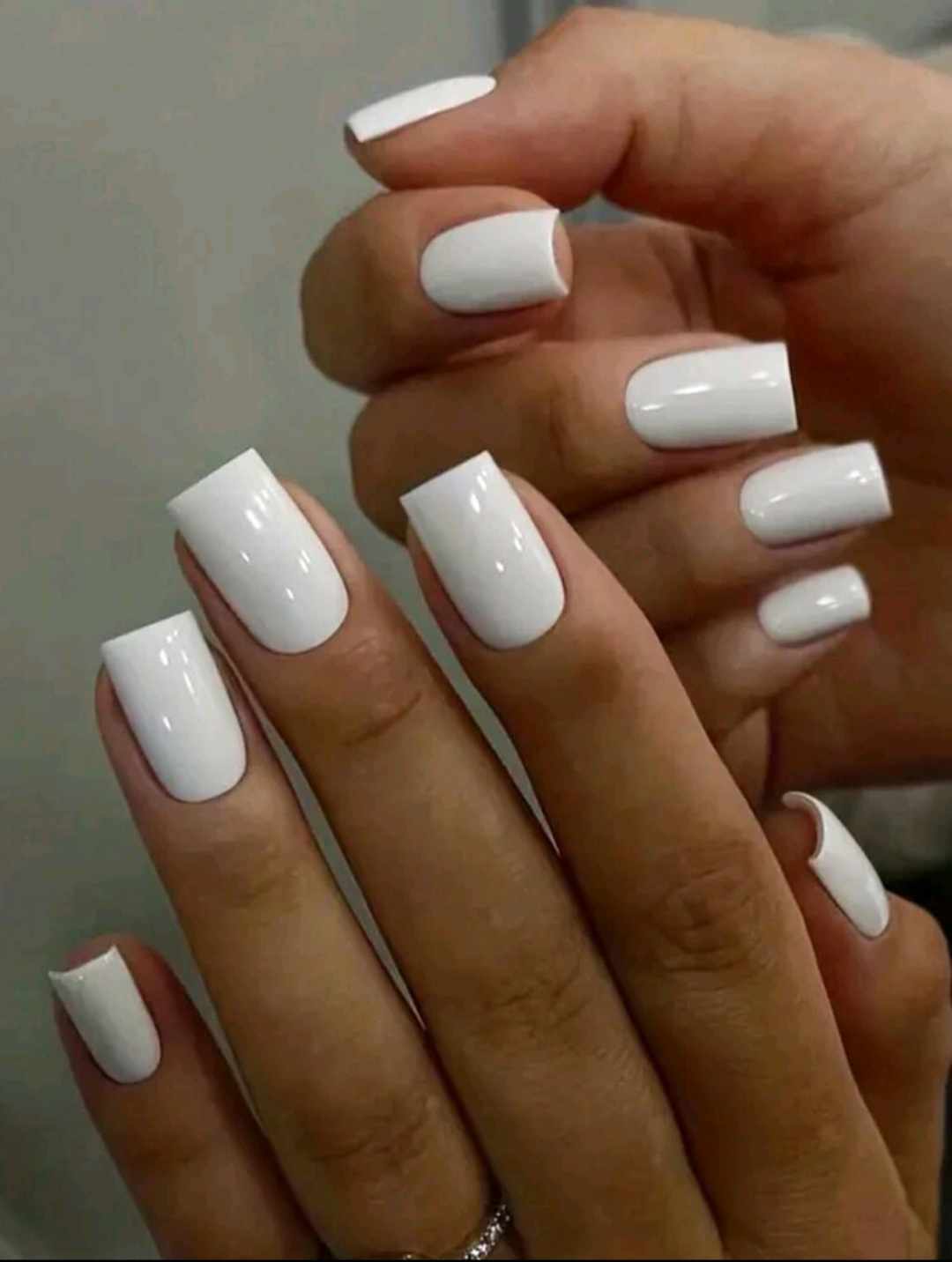 "Simply White" Press-On Nails