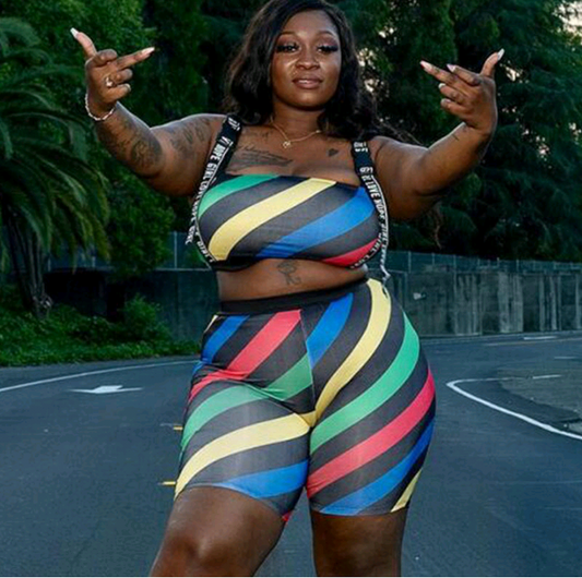 "Rainbow Stripes" Shorts Only!