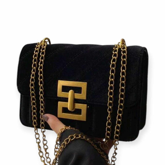"Velvet Clutch" (Black)