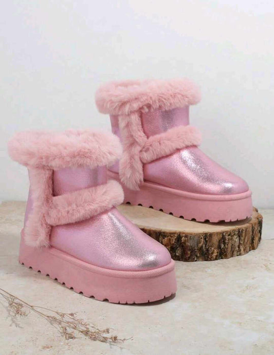 "Pink Platinum" Snow Boots