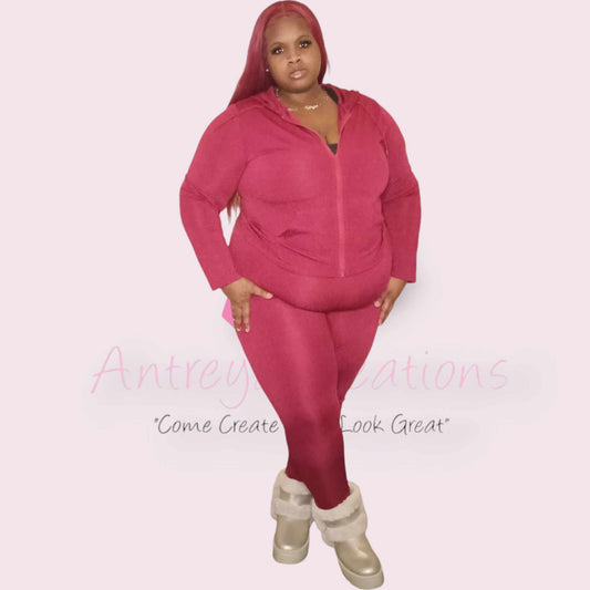 "On The Go" Pants Set (Red)