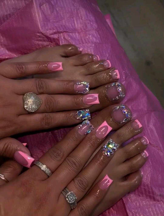 "Keep It Classy" Press-On Nails And Toenails Set