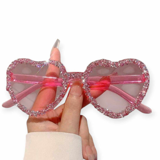 Pink Heart Shaped Glasses