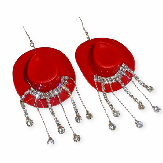 "Cowgirl" Earrings (Red)