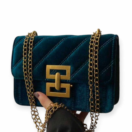 "Velvet Clutch" (Blue)