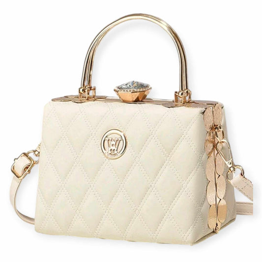 "Classy W" Purse (Creme)